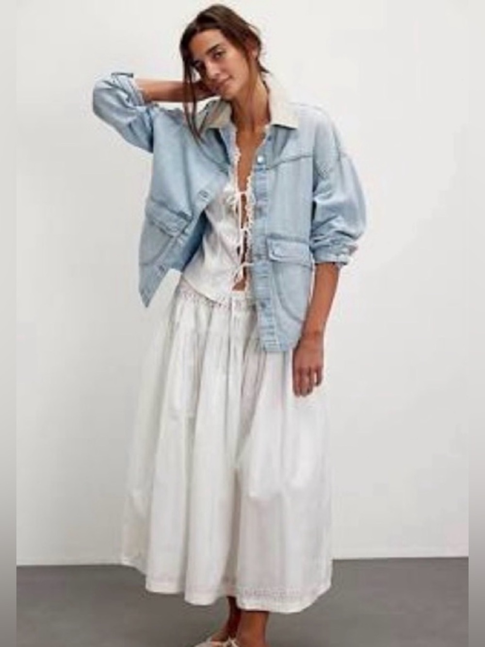 NWT We The Free Lemon Denim Jacket - Picture 4 of 16